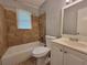 Full bathroom with tiled shower, tub, vanity, and good lighting at 3796 Leesburg Sw Ct, Atlanta, GA 30331