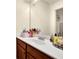 Bathroom vanity with a sink, wood cabinets, and counter space for toiletries at 4581 Sagebrush Ct, Snellville, GA 30039