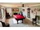 Entertainment basement features a billiards table, stone fireplace, and comfortable seating at 2694 Tritt Springs Ne Dr, Marietta, GA 30062