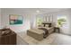 Bedroom boasts a large bed, natural light, and decor on walls and nightstands at 3123 Cedar St, Scottdale, GA 30079