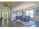 Dining room features a round table, decorative rug, trey ceiling, and archway at 514 Creekshire Cir, Canton, GA 30115