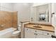 Cozy bathroom with tub and shower combination, modern vanity and mirror, and tiled floors at 11 Perimeter E Ctr # 1402, Dunwoody, GA 30346