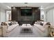 Inviting living room featuring a modern fireplace, comfortable seating, and stylish decor at 1191 W Conway Dr, Atlanta, GA 30327