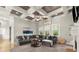 Comfortable living room with neutral tones, recessed lighting, a cozy fireplace, and plush seating at 1797 Olive Se St, Atlanta, GA 30315