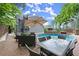 Outdoor pool and patio area on the back of the house provides a relaxing space for enjoying time at home at 1797 Olive Se St, Atlanta, GA 30315