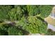 Aerial view of the neighborhood with tree-lined streets at 50 Woodland St, Buford, GA 30518