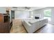 Bright living room features a fireplace, hardwood floors, and modern furniture at 1192 Sandalwood Dr, Lawrenceville, GA 30043