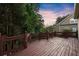 Wood deck overlooking a wooded backyard at 980 Pine Grove Rd, Roswell, GA 30075