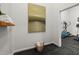 Gym area with towels, artwork and exercise equipment at 980 Pine Grove Rd, Roswell, GA 30075