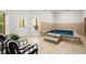 Indoor hot tub room with tile floor, tiled hot tub and patio furniture at 980 Pine Grove Rd, Roswell, GA 30075