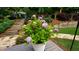 Inviting backyard with lush landscaping, beautiful hydrangeas and tiered garden at 102 Cavit Ct, Canton, GA 30114