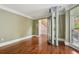 Living room features hardwood floors, crown molding and lift at 10660 Dunoon Dr, Alpharetta, GA 30022