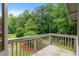Wooden deck with serene wooded views, perfect for outdoor relaxation and entertaining while enjoying the scenic nature at 9060 Par Dr, Douglasville, GA 30134