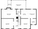 Layout of the home's first floor showing the living room, kitchen, and screened porch at 9060 Par Dr, Douglasville, GA 30134