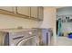 Laundry room area with LG washer and dryer with closet in the background at 3173 Rockbridge Rd, Avondale Estates, GA 30002