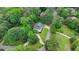 Breathtaking aerial shot highlighting this home's setting among mature trees and beautiful landscaping at 5025 Oak Bluff Ct, Atlanta, GA 30350