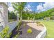 Well-manicured yard showcases mulch beds with flowering bushes, shrubs, and green grass at 140 Maranatha Trl, Lawrenceville, GA 30045