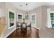 Charming breakfast nook with hardwood floors, natural light, and backyard views at 2865 Ivey Oaks Ln, Roswell, GA 30076