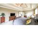 Spacious main bedroom features tray ceilings, neutral walls, and an ensuite bathroom at 208 Eagles Flight, Villa Rica, GA 30180