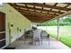 Covered porch area with seating, offering a relaxing outdoor space with a view of the surrounding landscape at 2997 Happy Hollow Se Dr, Conyers, GA 30094
