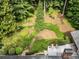 Aerial view of backyard and landscaping at 3792 Harts Mill Ne Ln, Brookhaven, GA 30319