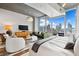 Modern living space combines stylish living, sleeping areas with floor-to-ceiling windows and city views at 860 Peachtree Ne St # 1513, Atlanta, GA 30308