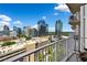 Stunning city view from the balcony showcasing modern architecture and a vibrant skyline at 860 Peachtree Ne St # 1513, Atlanta, GA 30308