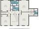 Second-floor plan includes bedrooms, baths, and closet spaces with an open area overlooking the lower level at 2080 Old Dominion Rd, Atlanta, GA 30350