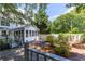 Beautiful backyard featuring a private patio, a brick fire pit, and lush landscaping for outdoor enjoyment at 253 Pine Valley Dr, Powder Springs, GA 30127