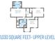 Upper level floor plan featuring a primary bedroom, two additional bedrooms, and a full bath at 253 Pine Valley Dr, Powder Springs, GA 30127