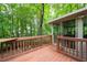 Stunning backyard deck overlooking a lush green forest, perfect for relaxation and enjoying nature at 3573 Bramwell Nw Xing, Kennesaw, GA 30144