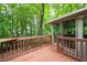 Exterior deck overlooking wooded backyard at 3573 Bramwell Nw Xing, Kennesaw, GA 30144