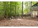 View of the home's backyard featuring an outdoor fire pit with stone pavers at 3573 Bramwell Nw Xing, Kennesaw, GA 30144