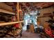 View of the basement featuring overhead insulation and exposed basement rafters at 3573 Bramwell Nw Xing, Kennesaw, GA 30144