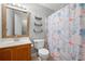 Bathroom featuring a vanity and a seashell themed shower curtain at 3573 Bramwell Nw Xing, Kennesaw, GA 30144