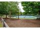 Well maintained community tennis courts and swing set nestled among lush trees at 3573 Bramwell Nw Xing, Kennesaw, GA 30144