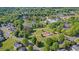 Aerial view of the neighborhood amenities, including a pool, pond, playground, and tennis courts at 3525 Elder Field Ln, Cumming, GA 30040