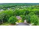 Aerial view of a home surrounded by lush trees in a serene neighborhood at 5945 W Andechs Smt, Johns Creek, GA 30097
