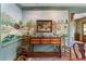 Charming dining area featuring a scenic hand-painted mural, sideboard, and decor at 5945 W Andechs Smt, Johns Creek, GA 30097