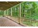 Spacious covered porch overlooking a lush, green backyard at 5945 W Andechs Smt, Johns Creek, GA 30097