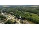 Drone view of the house in a well-planned community, with tree-lined streets, showcasing an ideal suburban setting at 1583 Rogers Crossing Dr, Lithonia, GA 30058