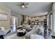 Open-concept living room offers seamless transition to the kitchen and staircase at 1839 Kent Ave, Atlanta, GA 30338