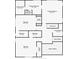 Second floor plan displaying the layout of bedrooms, bathrooms, laundry room and closets at 136 Beutell St, Norcross, GA 30071