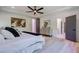 Spacious main bedroom features a tray ceiling, ensuite bathroom, and bright, windowed space at 136 Beutell St, Norcross, GA 30071