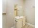 Bathroom featuring a single sink vanity with a white countertop and a mirror at 1034 Sandy Ridge Rd, Mcdonough, GA 30252