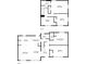 Combined floor plan displaying first and second levels with detailed dimensions for each room at 10664 Sandpiper Rd, Jonesboro, GA 30238