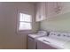 Cozy laundry room with window, cabinets and appliances at 2641 Loch Way, Snellville, GA 30039