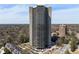 View of high-rise apartment building with beautiful architectural details and amazing city views at 2660 Peachtree Nw Rd # 13H, Atlanta, GA 30305