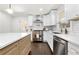 Modern kitchen features stainless steel appliances, white cabinets, and subway tile backsplash at 380 Atwood Nw Dr, Marietta, GA 30064