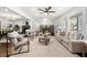 Sun-drenched living area featuring fireplace and views through to the dining area and updated kitchen at 380 Atwood Nw Dr, Marietta, GA 30064